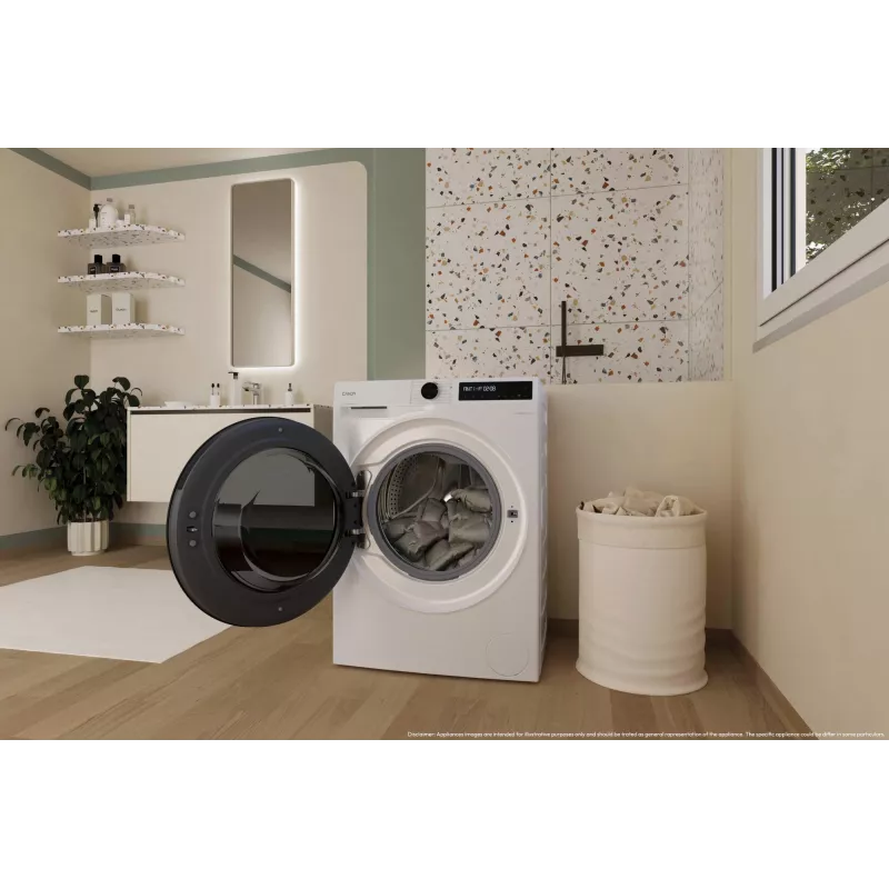 Candy BWR 485SBL6-S Lavasciuga a libera installazione a carica frontale bianco