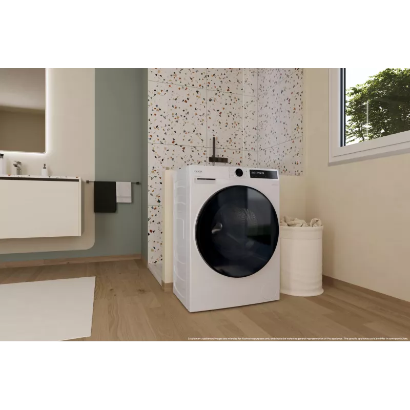 Candy BWR 485SBL6-S Lavasciuga a libera installazione a carica frontale bianco