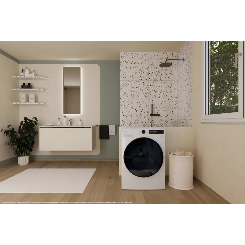 Candy BWR 485SBL6-S Lavasciuga a libera installazione a carica frontale bianco