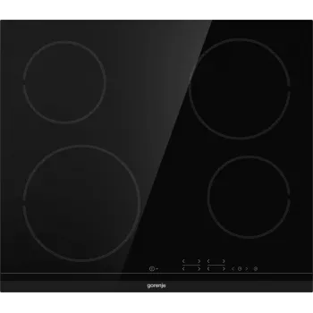 Gorenje ECT641BCSC Piano cottura Nero Da incasso 60 cm Piano cottura in vetroceramica 4 zone