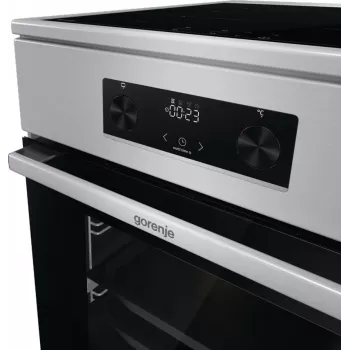 Gorenje 740742 Cucina a libera installazione Cucina elettrica induzione a zone Nero, Acciaio inox