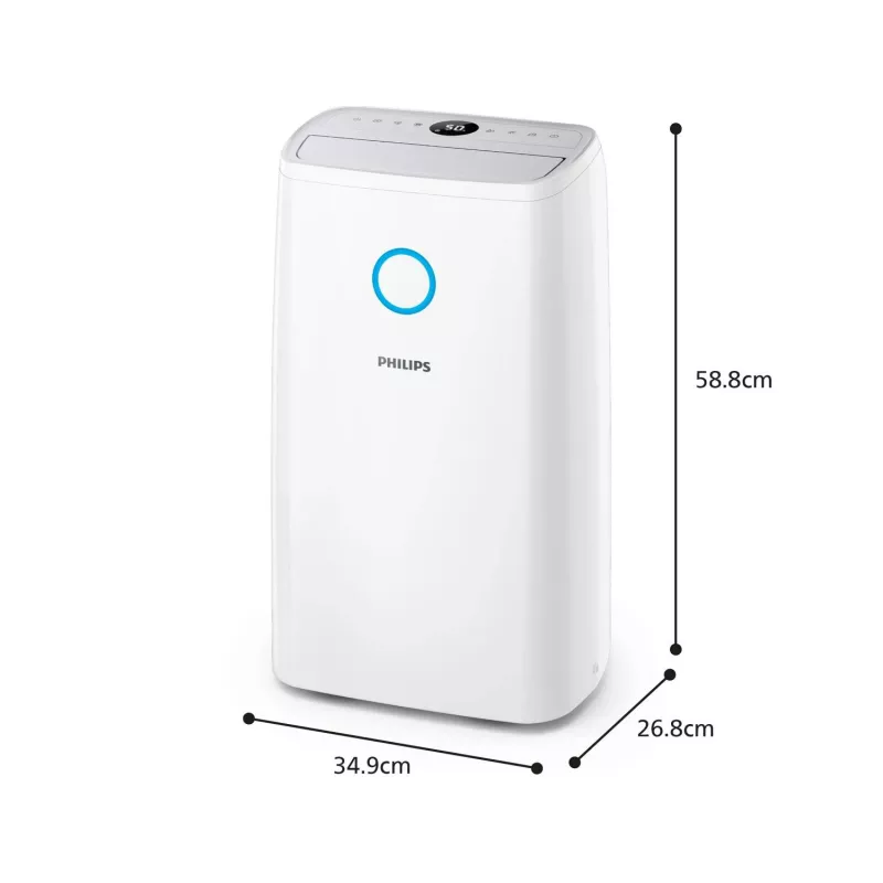 Philips serie 3000 DE3306/11 Deumidificatore 4 L 51 dB bianco, grigio chiaro