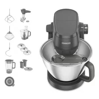 Robot da cucina Kenwood KHC30.070GY — 1000 W, ciotola in acciaio inox da 4,3 L, manopola, grigio