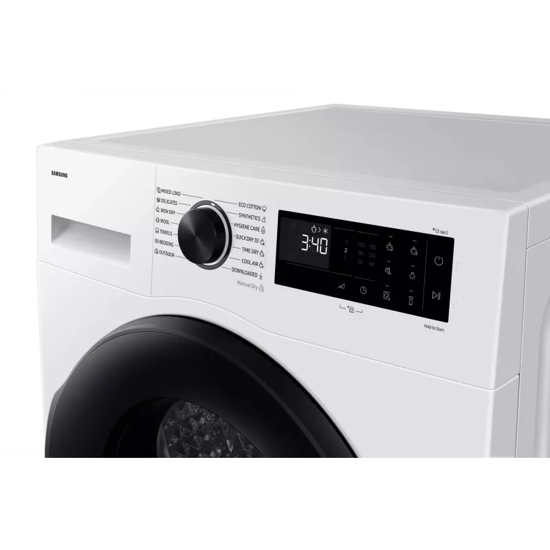 Samsung DV90DG52A0AELE asciugatrice a pompa di calore a libera installazione a carica frontale 9 kg bianco