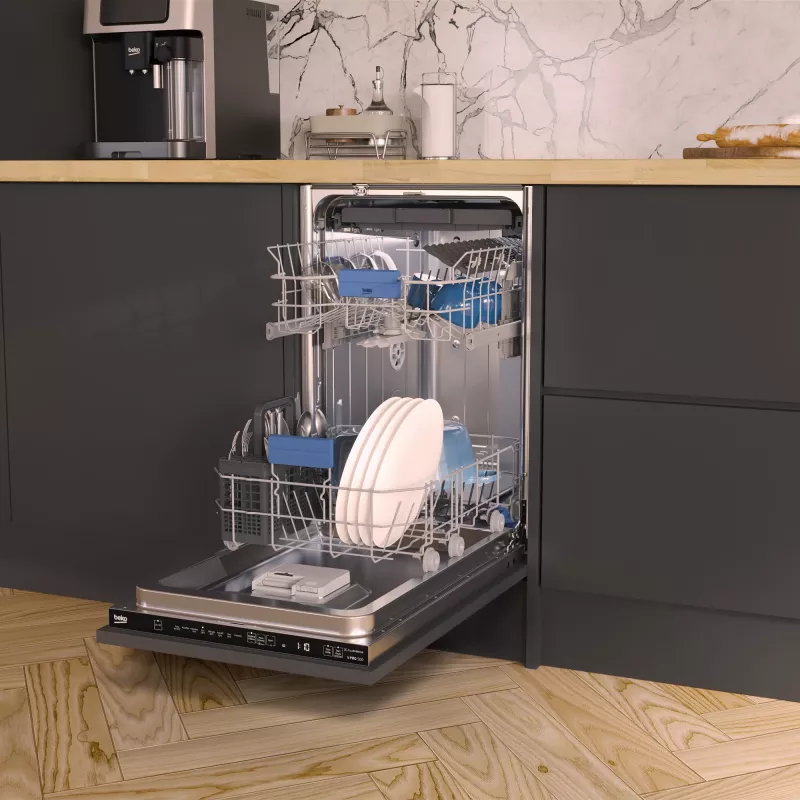 Beko BDIS38040Q lavastoviglie slim da incasso con AquaIntense®
