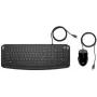 HP Pavilion tastiera e mouse 200, con filo, USB, meccanica, QWERTY, nero, mouse incluso