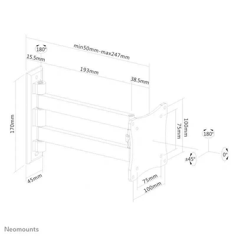 Neomounts FPMA-W820 supporto a parete per monitor/TV 10-27