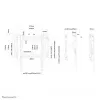 Neomounts supporto per videowall, 70 kg, 81,3 cm (32 inch), 190,5 cm (75 inch), 200 x 200 mm, 600 x 600 mm, 0 - 6°