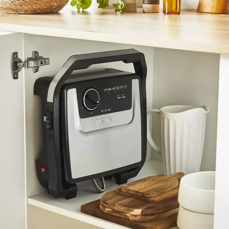 Griglia per contatto Tefal Inicio Adjust GC272D10 con piastre antiaderenti e temperatura regolabile
