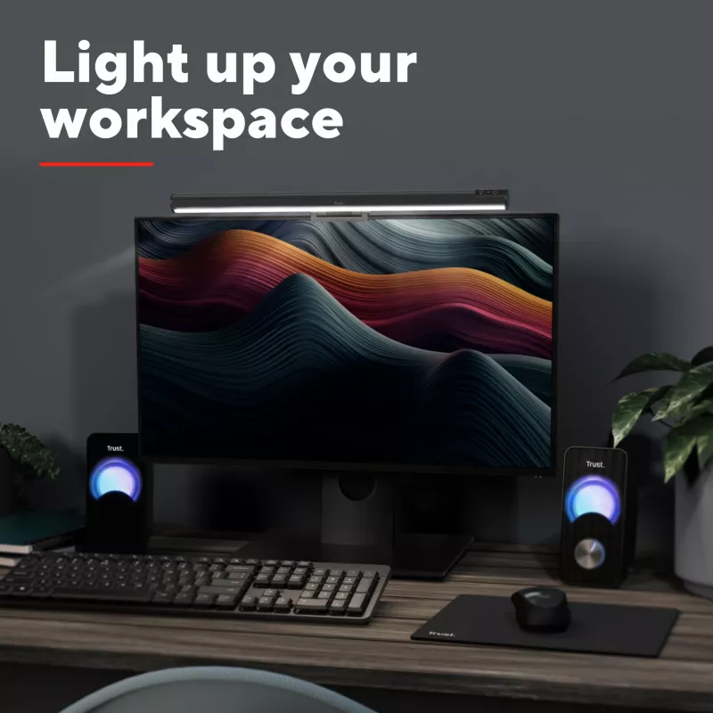 Lampada da tavolo Trust Shyne lampadina non sostituibile nero alimentazione USB altezza 70 mm