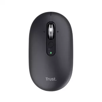 Mouse TRUST Seron sottile Multi — mouse da ufficio ambidestro, ottico 3200 DPI, RF wireless + Bluetooth, 7 pulsanti, nero