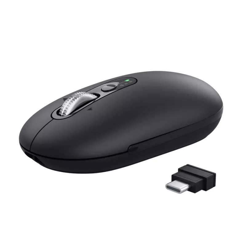 Mouse TRUST Seron sottile Multi — mouse da ufficio ambidestro, ottico 3200 DPI, RF wireless + Bluetooth, 7 pulsanti, nero