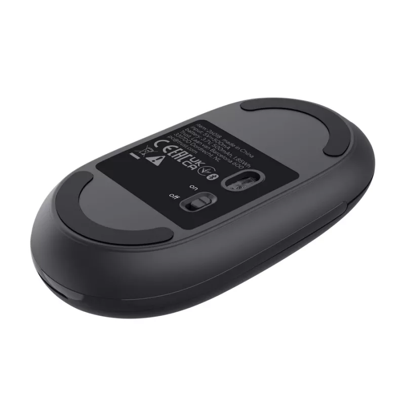 Mouse TRUST Seron sottile Multi — mouse da ufficio ambidestro, ottico 3200 DPI, RF wireless + Bluetooth, 7 pulsanti, nero