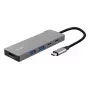 Hub USB Type-C TRUST 26062 — HDMI + USB 3.2 Gen 1 Type-A e Type-C, grigio, 5 porte