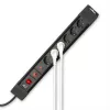 ACT ciabatta con 6 prese e protezione da sovratensione, 6 uscite AC, tipo F, 230 V, 16 A, 1,5 mm², tipo F (Schuko)