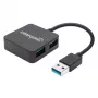 Manhattan hub USB-A a 4 porte, 4 porte USB-A, 5 Gbps (USB 3.2 Gen1 aka USB 3.0), alimentato via USB (nessun alimentatore esterno necessario). Ricarica rapida: 1 porta fino a 0,9 A; la ricarica su 4 porte richiede un alimentatore esterno (non incluso), conforme a ST4300MINU3B