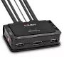 Lindy switch KVM 2 porte HDMI 4K30, USB 2.0 e audio con cavo, 1920 x 1080 pixel, nero