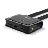Lindy switch KVM 2 porte HDMI 4K30, USB 2.0 e audio con cavo, 1920 x 1080 pixel, nero