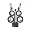 Lindy switch KVM 2 porte HDMI 4K30, USB 2.0 e audio con cavo, 1920 x 1080 pixel, nero