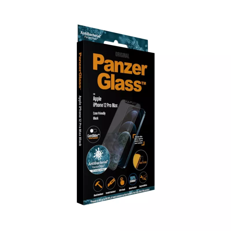 PanzerGlass ® CamSlider® pellicola protettiva per display iPhone 12 Pro Max | senza bordi