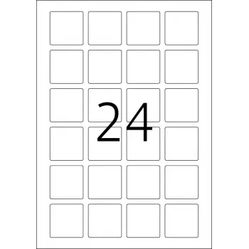 Etichette QR code HERMA 9642 A4 40x40 mm quadrato carta bianca