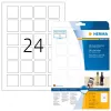 Etichette QR code HERMA 9642 A4 40x40 mm quadrato carta bianca