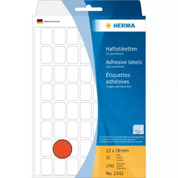 Etichette multiuso HERMA 12x18 mm rosso carta opaca scrittura a mano