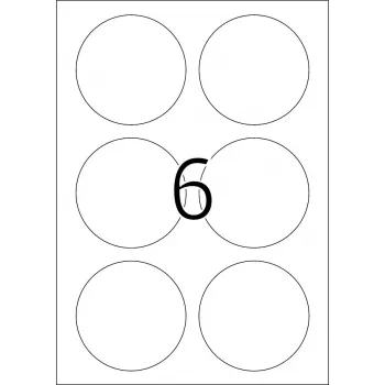 Etichette rimovibili HERMA A4 Ø 85 mm rotonde bianco 150 pz.