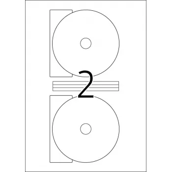 Etichetta adesiva per stampante HERMA Etichette CD Maxi A4 Ø 116 mm