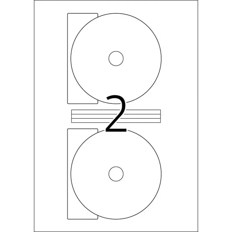 Etichetta adesiva per stampante HERMA Etichette CD Maxi A4 Ø 116 mm