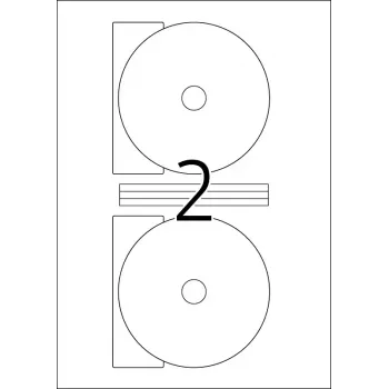 Etichette adesive per stampante HERMA Etichette CD Maxi A4 Ø 116 mm