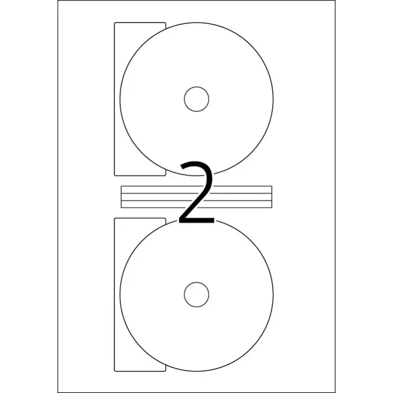 Etichette adesive per stampante HERMA Etichette CD Maxi A4 Ø 116 mm