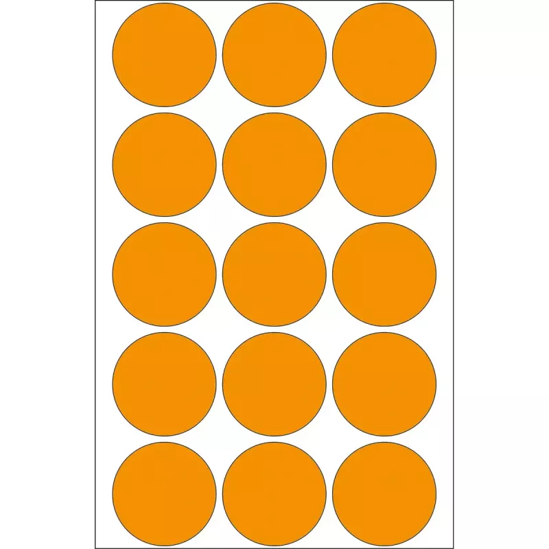Etichette multiuso HERMA 2274 arancione brillante 32 mm rotonde 360 pz.