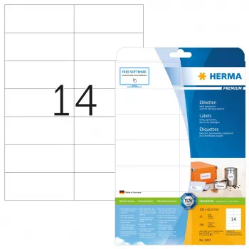 Etichette adesive per stampante HERMA Premium A4 105x42,3 mm 350 pz.