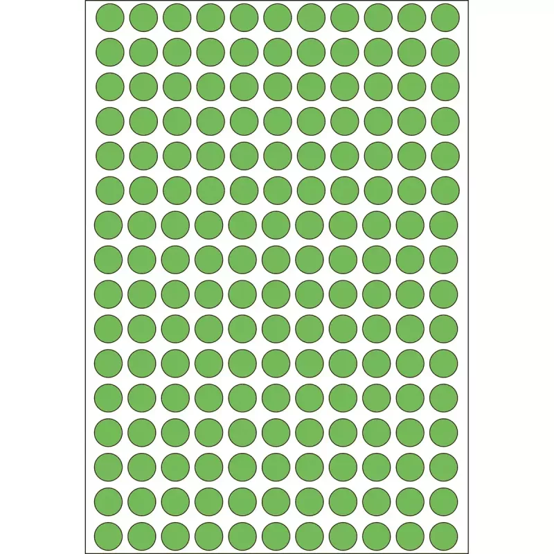Etichette multiuso HERMA 5632 rotonde verde carta 8 mm