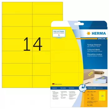Etichette autoadesive HERMA 5058 giallo 105x42.3 mm 280 pezzi