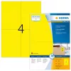 Etichette per stampante autoadesive HERMA Coloured Labels A4 105x148 mm giallo carta opaca 400 pezzi