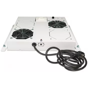 Intellinet unità di ventilazione a 2 ventole per rack 19 pollici, montaggio a tetto, con termostato, grigio