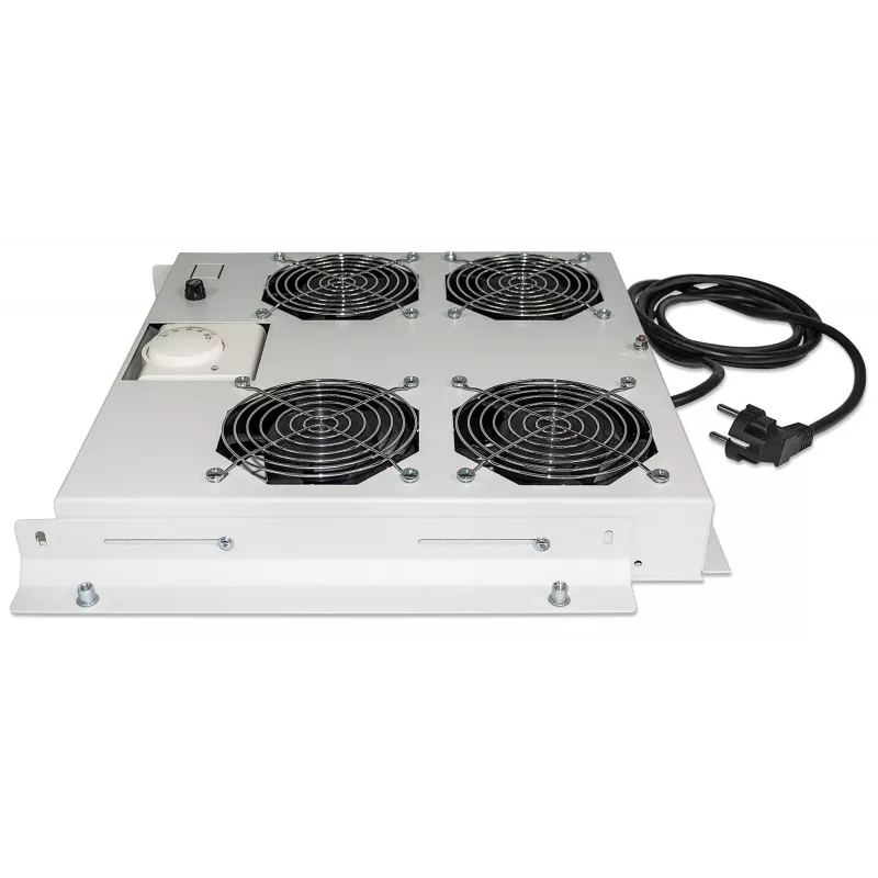 Intellinet unità ventole a 4 ventole per rack 19 pollici, montaggio a tetto, con termostato, grigio