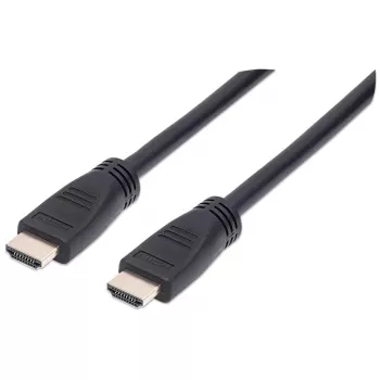 Cavo Manhattan HDMI 4K@60Hz con Ethernet – certificato CL3, 8 m, adatto per installazione a parete, per TUTTE le applicazioni 4K e 1080p/HD – per un aggiornamento immediato o pronto per esigenze future, connettore maschio su connettore maschio, nero, Ultra HD 4K x 2K, garanzia a vita, Premium High Speed