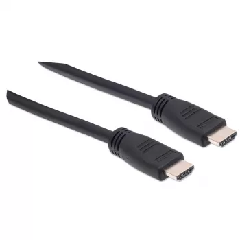 Cavo Manhattan HDMI 4K@60Hz con Ethernet – certificato CL3, 8 m, adatto per installazione a parete, per TUTTE le applicazioni 4K e 1080p/HD – per un aggiornamento immediato o pronto per esigenze future, connettore maschio su connettore maschio, nero, Ultra HD 4K x 2K, garanzia a vita, Premium High Speed