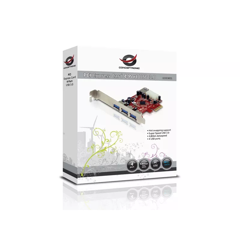 Scheda PCI Express Conceptronic C4USB3EXI 4 porte USB 3.0