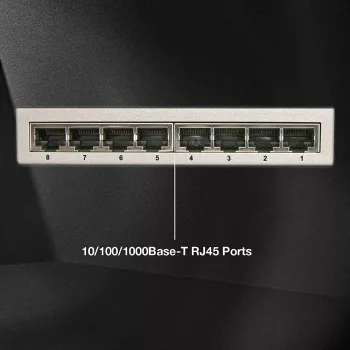 Lindy switch di rete - Gigabit, desktop, 8 porte, 10/100/1000