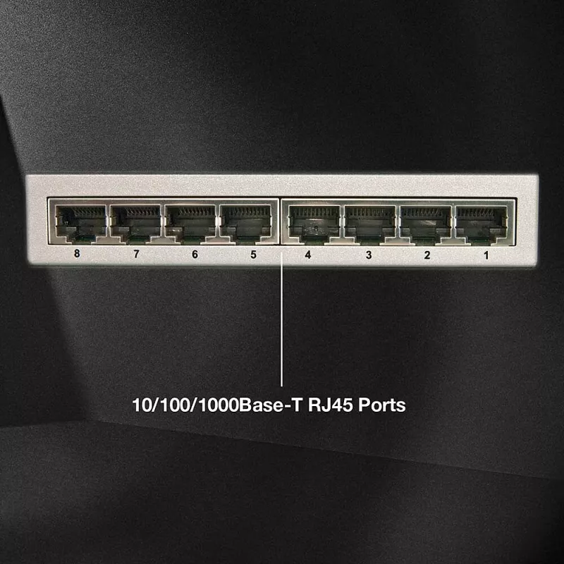 Lindy switch di rete - Gigabit, desktop, 8 porte, 10/100/1000