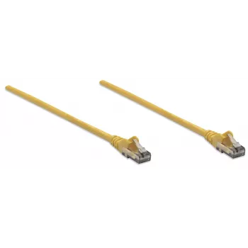 Cavo patch di rete Intellinet, Cat6, 10 m, giallo, CCA, U/UTP, PVC, RJ45, contatti placcati oro, protezione linguetta, protezione guaina, garanzia a vita