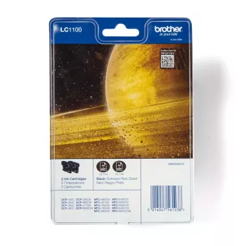Cartuccia toner Brother LC1100BKBP2DR 2 pz. originale nero