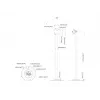 Multibrackets M Pro Series Single Pole Floorbase capacità 10 kg 17,8-76,2 cm