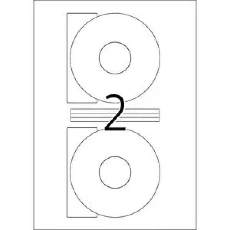 Etichette per CD HERMA A4 Ø 116 mm carta bianca opaca coprente 200 pezzi