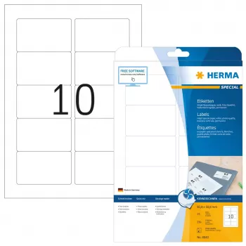 Etichetta adesiva per stampante HERMA etichette inkjet A4 83,8x50,8 mm