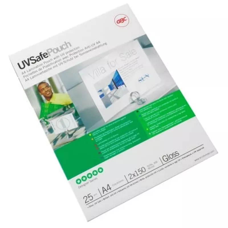 Busta per laminazione GBC A4 protezione UV 150 micron, lucida, A4, 100 pz.